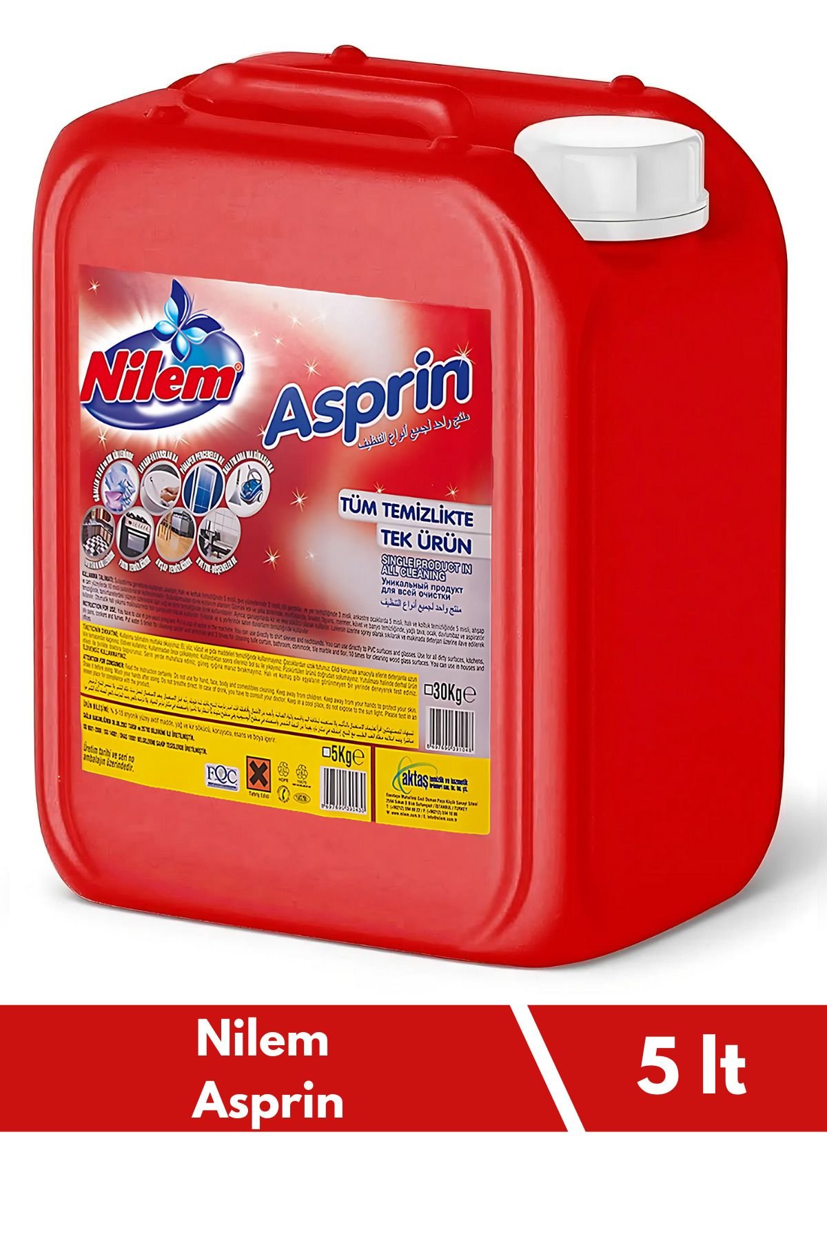 Nilem Aspirin Tüm Temizlikte Tek Ürün 5 L